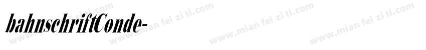 bahnschrift Conde字体转换
